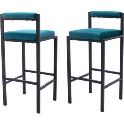 Lot de 2 Chaise Bar Tabouret de Bar Industriel acvec Pied en Métal Chaise Haute Cuisine pour Bar,