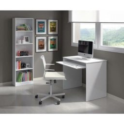 Bureau Dayton, Bureau avec étagère, Table d'étude de support pc pour bureau ou chambre, Table de