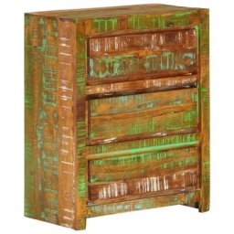 Vidaxl - Armoire à tiroirs Multicolore 60x33x75 cm Bois de récupération n/a