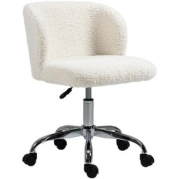 Chaise de bureau design - hauteur réglable, pivotante - piètement acier chromé revêtement effet