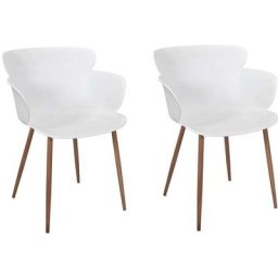 Fauteuil design polypropylène Lorens (Lot de 2) - Blanc