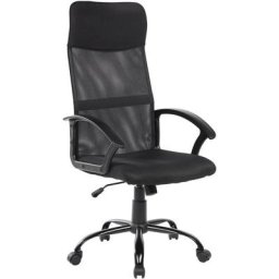 Lazio Chaise de bureau noir. - Noir; Chrome