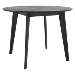 Table ronde 4 personnes en bois D100 cm - Réno - Noir