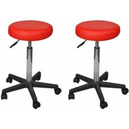 Tabourets de bureau 2 pcs Rouge 35,5x84 cm Similicuir Vidaxl Rouge