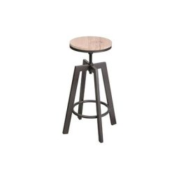 Ac-déco - Tabouret de bar style industriel Dock - d 43 x h 71 cm - Bois et Métal - Livraison