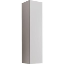 Armoire murale 1 porte Meuble de Rangement 30 x 120 x 30cm Blanc Finition brillante 3 compartiments