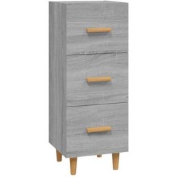 Buffet Sonoma gris 34,5x34x90 cm Bois d'ingénierie Vidaxl Sonoma gris