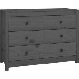 Armoire latérale Gris 100x40x72 cm Bois de pin massif Vidaxl Gris
