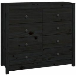 Armoire latérale Noir 100x40x90 cm Bois de pin massif Vidaxl Noir