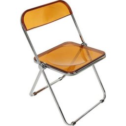 Haloyo - chaises pliante, Chaise pliante en acrylique avec dossier de bureau à manger décontractée