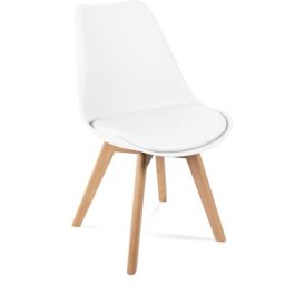 Chaises de salle a manger blanches, design nordique, chaises tulip pour salon, bureau, la salle de