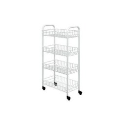 Chariot polyvalent 4 étagères 41x23x84cm metaltex