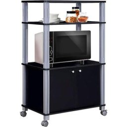 GOPLUS Etagere de Cuisine, Etagere de Micro-Ondes et Four en MDF Robuste, Meuble Rangement a