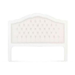 Tête de lit 160cm Wabi Home couleur bois blanc et capitoné brut rembourré