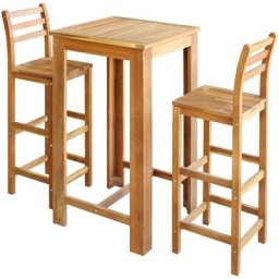 Table et chaises de bar 3 pcs Bois d'acacia massif Vidaxl n/a