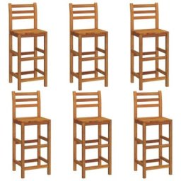 Tabourets de bar lot de 6 bois massif d'acacia vidaXL - N/A