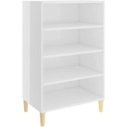 Buffet Blanc brillant 57x35x90 cm Agglom¨r¨ - Inlife