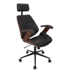 The Home Deco Factory - Fauteuil de bureau réglable en hauteur Dean - Noir