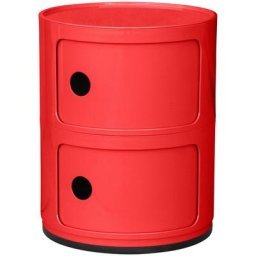 Rangement Caracas 2 Compartiments - ABS Rouge - ABS, Plastique - Rouge