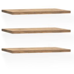 Pack 3 étagerès Melva chêne foncé 140cm
