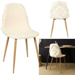 Chaise Faro Pieds Metal Imitation Bois