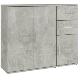 Buffet Gris béton 91x29,5x75 cm Bois d'ingénierie Vidaxl Gris béton