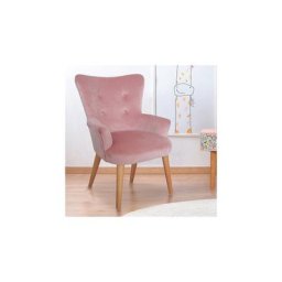 Fauteuil pour enfant 44,5x50x63 cm en tissu rose - joffry