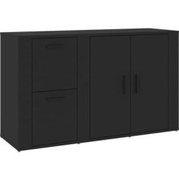 Buffet Noir 100x33x59,5 cm Bois d'ingénierie vidaXL - Noir