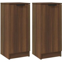 Buffets 2 pcs Chêne marron 30x30x70 cm Bois d'ingénierie Vidaxl Chêne marron