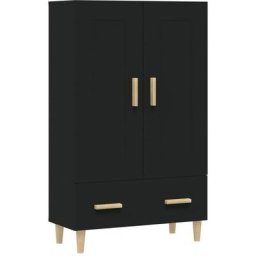 Buffet haut Noir 70x31x115 cm Bois d'ingénierie Vidaxl Noir