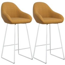 Tabourets de bar lot de 2 marron velours Vidaxl Marron