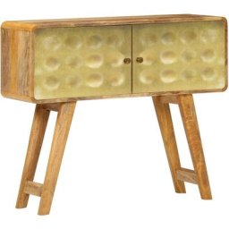 Buffet Bois de manguier massif 90 x 30 x 77 cm Vidaxl Gold