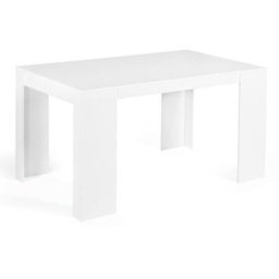 Table console extensible orlando 6 personnes 140 cm bois blanc - Blanc