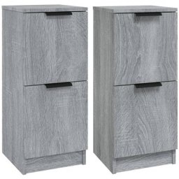 Buffets 2 pcs Sonoma gris 30x30x70 cm Bois d'ingénierie vidaXL - Sonoma gris