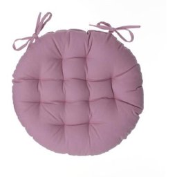 Atmosphera - Galette de chaise ronde rose D40 créateur d'intérieur - Rose