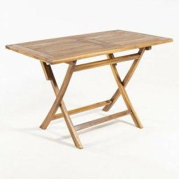 Table pliante en teck Rectangulaire 120x70x76 cm