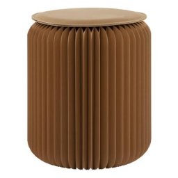 Petit tabouret pliable en carton - Hiro - Marron
