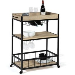 Idmarket - Desserte de cuisine detroit sur roulettes plateau amovible design industriel