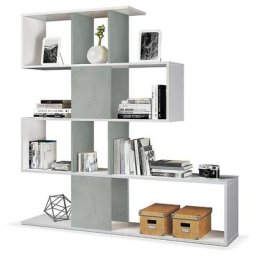 Miroytengo - Bibliothèque zigzag style moderne bibliothèque originale bureau salon 145x29 cm