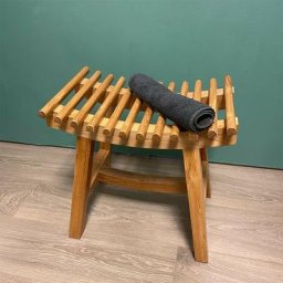 Tabouret en bois teck recyclé 47cm - Collection Empro