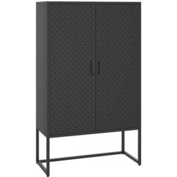 Buffet haut Noir 80x35x135 cm Acier vidaXL - Noir