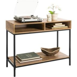 FSB41-F Table Console Table d'Entrée Bout de Canapé Table d'Appoint Buffet avec 2 Compartiments