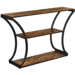 Vasagle Table console, Table d'entrée, pieds courbés, dessus de table allongé, pour salon, couloir,