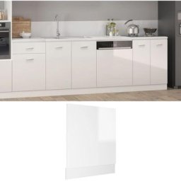 True Deal - Panneau de lave-vaisselle Blanc brillant 59,5x3x67 cm Aggloméré