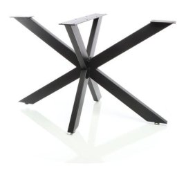 Pied de Table Spider Piètement en Acier 43x58x98cm Forme Araignée en Noir Support Surface Travail