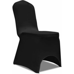 Housse de chaise élastique 50 pcs Vidaxl Noir