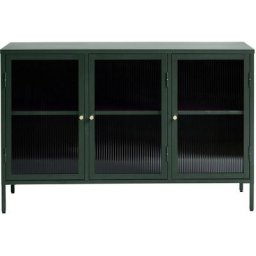 Bronco Buffet 3 portes en verre, vert.