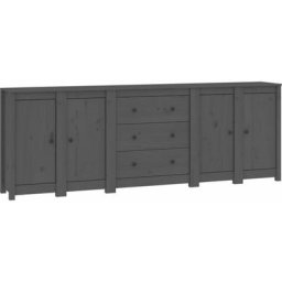 Buffet Gris 230x35x80 cm Bois massif de pin Vidaxl Gris