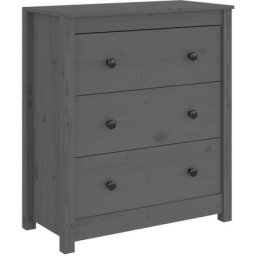Buffet Gris 70x35x80 cm Bois massif de pin vidaXL - Gris