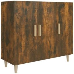 Vidaxl - Buffet Chêne fumé 90x34x80 cm Bois d'ingénierie Chêne fumé